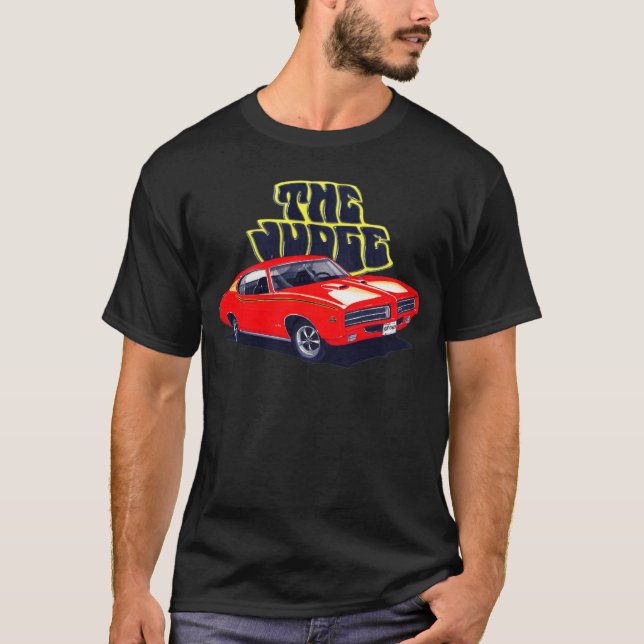 T-shirt Voiture de rouge de juge de 1969 GTO (Devant)