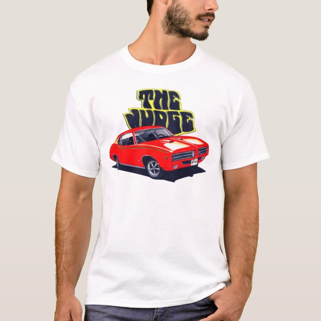 T-shirt Voiture de rouge de juge de 1969 GTO (Devant)