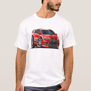T-shirt Voiture de rouge de Mitsubishi Evo