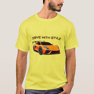 T-shirt Voiture de sport au design élégant et à l'esthétiq