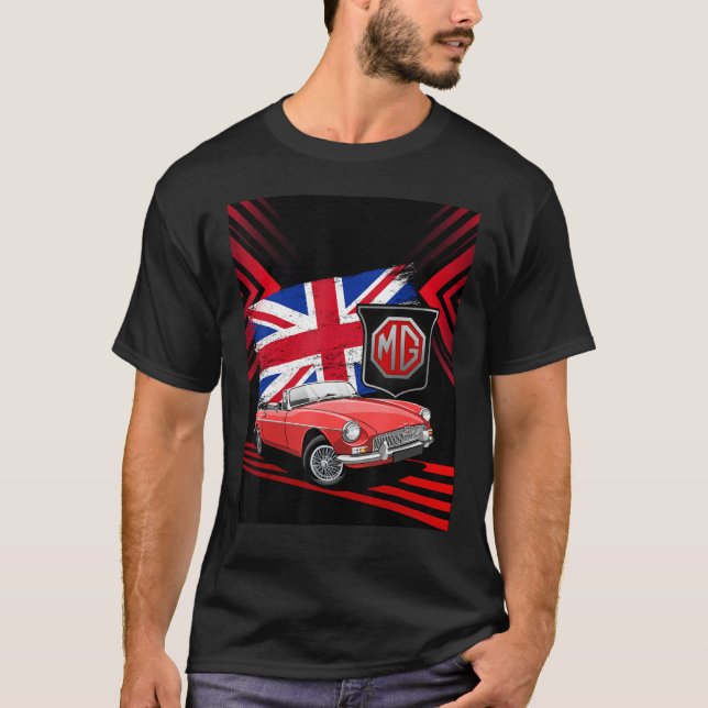 T-shirt Voiture de sport classique britannique - MG MGB Co (Devant)