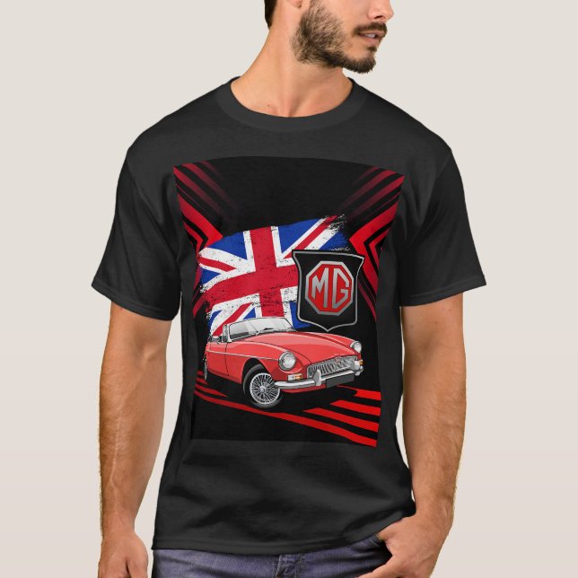T-shirt Voiture de sport classique britannique - MG MGB co (Devant)