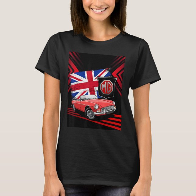 T-shirt Voiture de sport classique britannique - MG MGB Co (Devant)