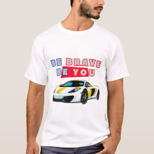 T-shirt Voiture de sport et phrase de motivation
