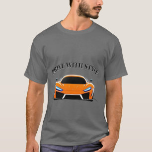 T-shirt Voiture de sport vibrante avec néon lumineux