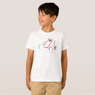 T-shirt Voiture de sprint 01 noire et rouge