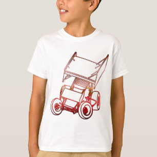 T-shirt Voiture de sprint de travers/coucher du soleil