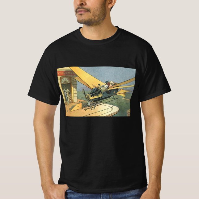 T-shirt Voiture décapotable Steampunk de science-fiction v (Devant)