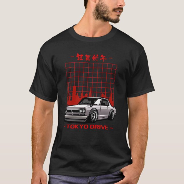 T-shirt Voiture d'illustration (Devant)