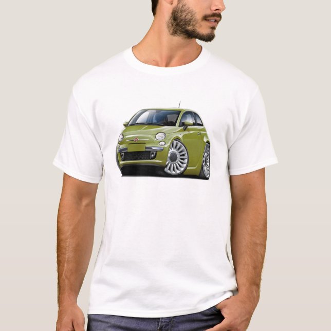 T-shirt Voiture d'olive de Fiat 500 (Devant)