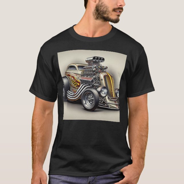 T-shirt Voiture Dragster Classic Custom (Devant)