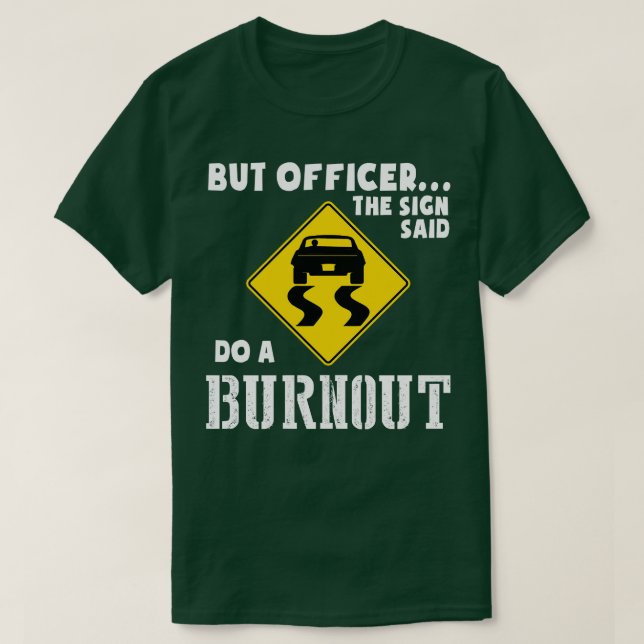 T-shirt Voiture Drôle Mais Officier Le Signe A Dit Faire U (Design devant)