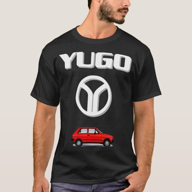 T-shirt voiture du logo Yugo (Devant)