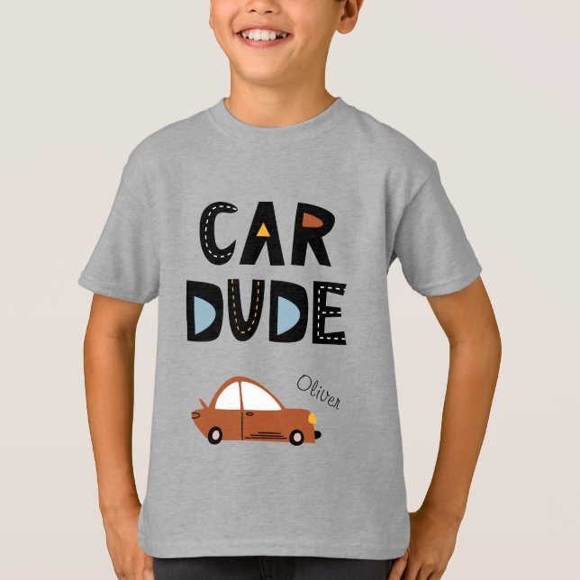 T-shirt Voiture Dude Nom (Devant)