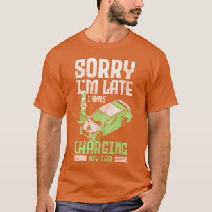 T-shirt Voiture électrique voiture puissance moderne vinta