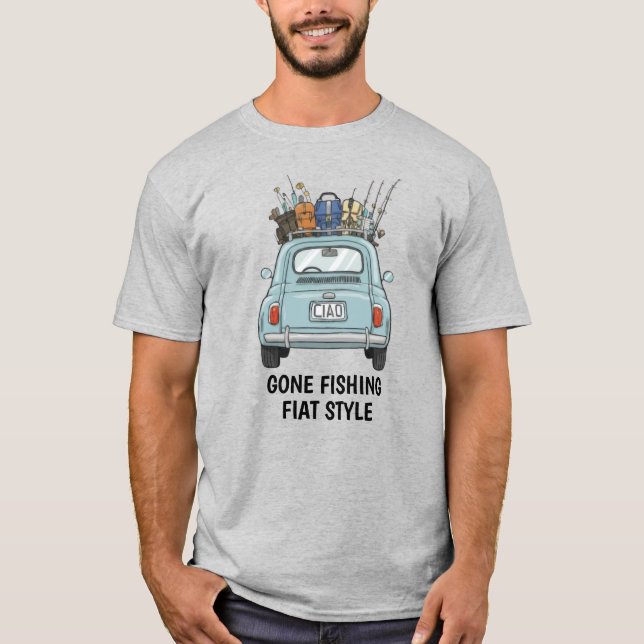 T-shirt Voiture Fiat de pêche  (Devant)
