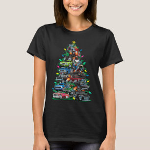 T-shirt Voiture Folie arbre de Noël! Voitures Musculaires