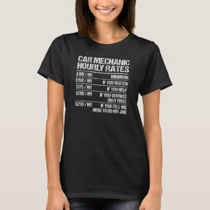T-shirt Voiture Mécanique Horaire Tarifs Voitures Fixer Ré