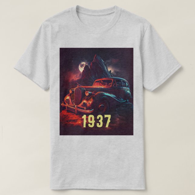 T-SHIRT VOITURE MIDNIGHT VINTAGE 1937 (Design devant)