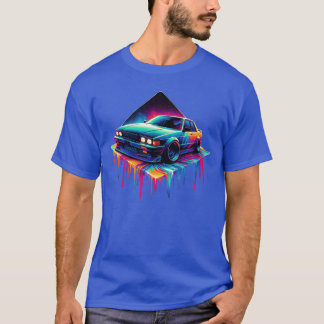 T-shirt Voiture multicolore drôle