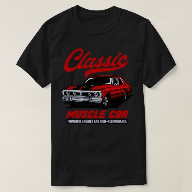 T-SHIRT VOITURE MUSCLE CLASSIQUE (Design devant)