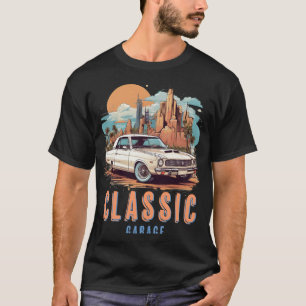 T-shirt Voiture Muscle Classique Vintage Art Retro Garage