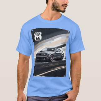 T-shirt Voiture Musclée Américaine hellcat Route