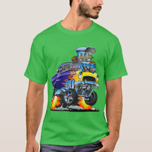 T-shirt Voiture musculaire Hotrod classique flammes gros m