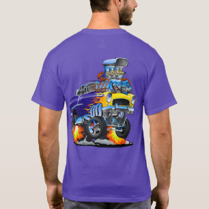 T-shirt Voiture musculaire Hotrod classique flammes gros m
