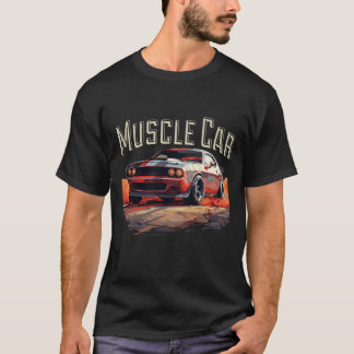 T-shirt Voiture Musculaire Turbo Voiture de sport domestiq