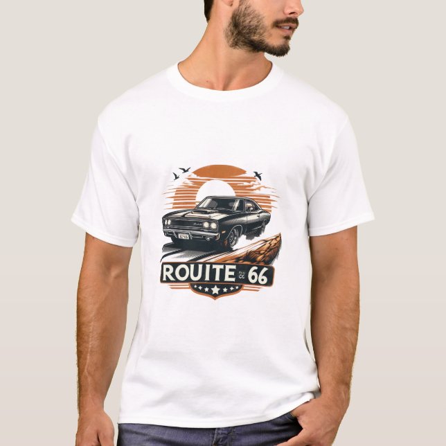 T-shirt Voiture musculaire vintage (Devant)