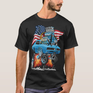 T-shirt Voiture musicale américaine patriotique des anné