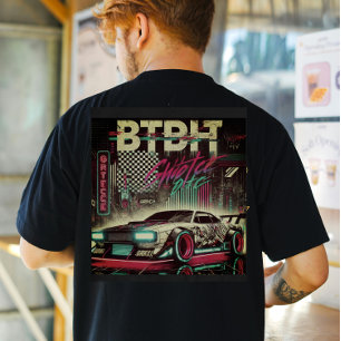 T-shirt Voiture Neon Grunge
