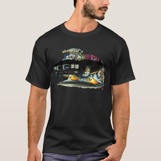 T-shirt Voiture noire de 1970 GTO (Devant)