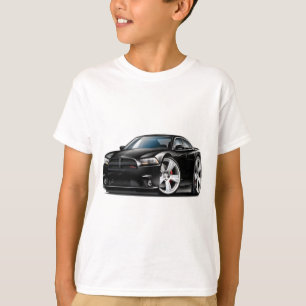T-shirt Voiture noire du chargeur droite de Dodge