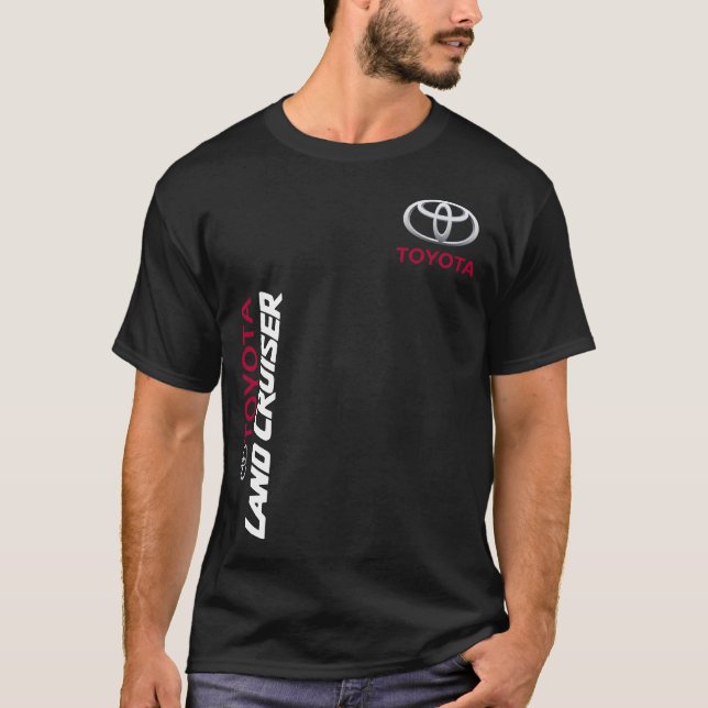 T-shirt voiture noire et blanche de toyato de croiseur de (Devant)
