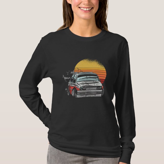 T-shirt Voiture Pilote Voiture Voiture Vintage Retro (Devant)