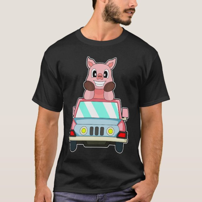 T-shirt Voiture porc (Devant)