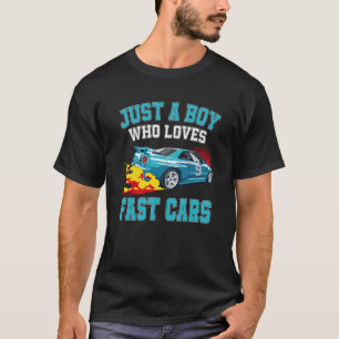 T-shirt Voiture Rapide Juste Un Garçon Qui Aime Les Voitur
