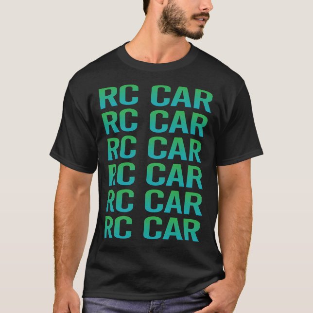 T-shirt Voiture RC Texte Dégradé Voitures (Devant)