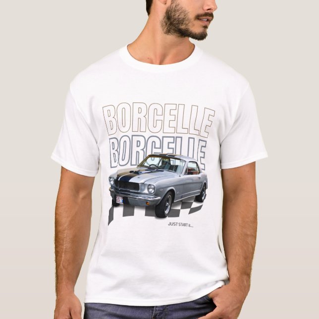 T-Shirt Voiture Rétro Gras Noir (Devant)