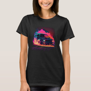 T-shirt Voiture Rétro Vaporwave