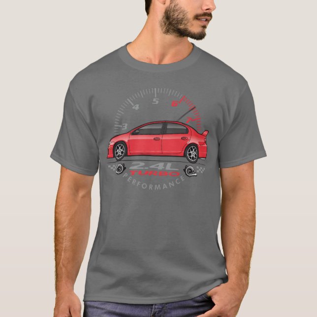 T-shirt Voiture rouge drôle de performance (Devant)
