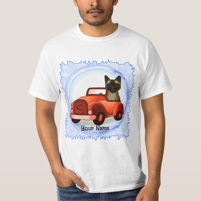 T-shirt Voiture Siamese Chat (Devant)