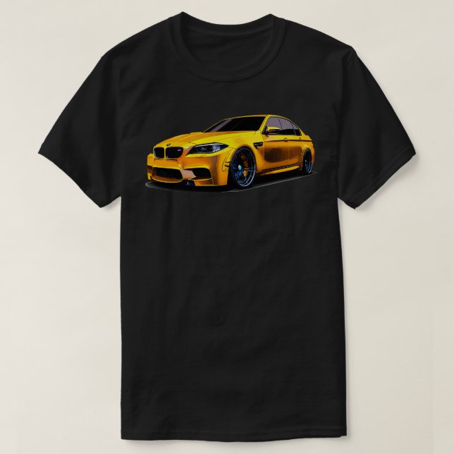 T-shirt Voiture sport bmw jaune (Design devant)