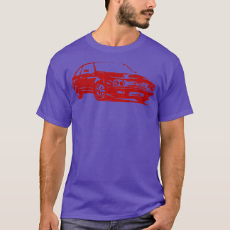 T-shirt voiture sport gtv6 en alfa rouge