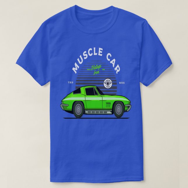 T-shirt Voiture Super Muscle vintage 1 (Design devant)