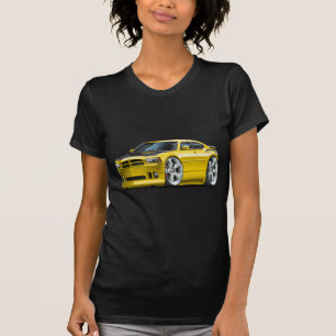 T-shirt Voiture superbe de jaune d'abeille de chargeur de
