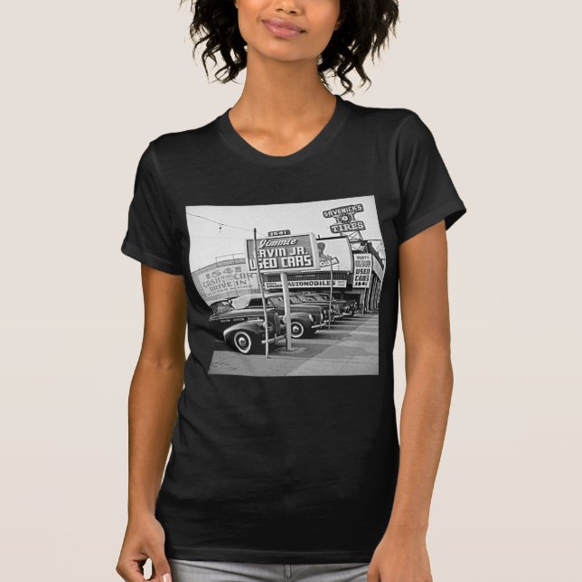 T-shirt Voiture usagée Vintage Hollywood California (Devant)