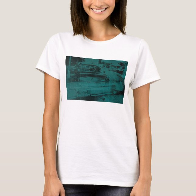 T-shirt Voiture verte abstraite (Devant)